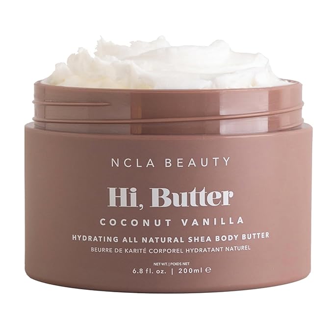 NCLA - Hi, Butter Natural Shea Body Butter | Vegan, Cruelty-Free, Clean Skincare (Coconut, 6.8 oz | 200 ml)