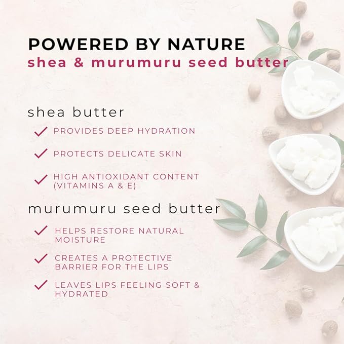 Honeybee Gardens Nectar Overnight Lip Mask – Hydrating Lip Treatment with Murumuru Seed Butter & Shea Butter – Vegan Moisturizing Lip Care for Dry Lips – Glossy Lip Hydration Night Routine Essential