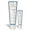 Nourishing Goat Milk Lotion, Fragrance-Free - Home & Away Set, Natural Hand & Body Unscented Lotion for Dry Skin Relief - Goat Milk Hand Cream for Women & Men - 8oz & 2oz Travel Size Tube