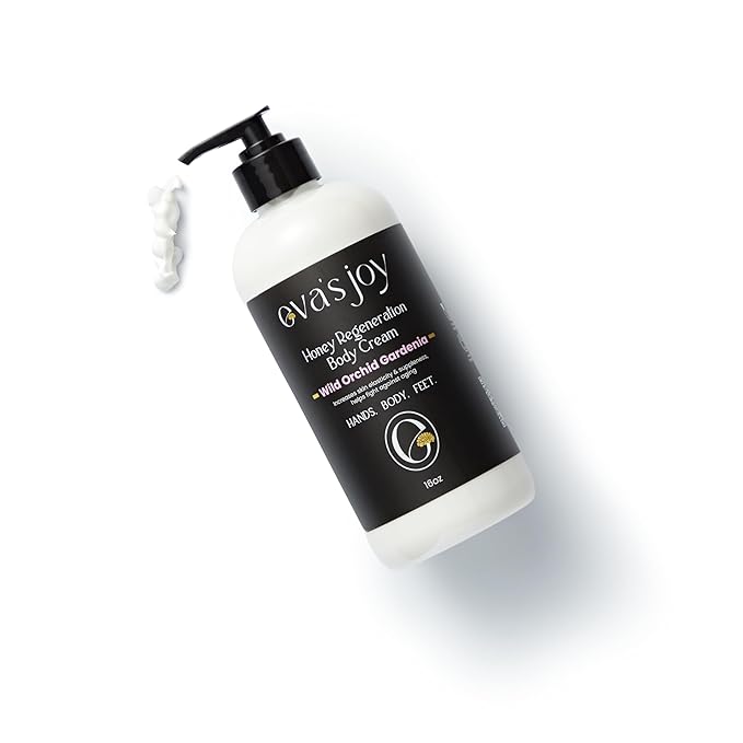 Eva's Joy Wild Orchid Gardenia Regeneration Body Cream, Nourishing Moisturizer for Soft, Glowing Skin, Supports Skin's Natural Health, 16 oz