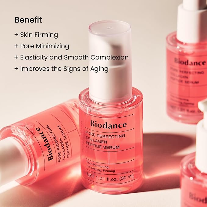 BIODANCE Pore Perfecting Collagen Peptide Serum, Skin Firming & Radiance, Plumping, Pore Care, Makeup Prep Serum for All Skin Types, Korean Skin Care | 1.01 fl.oz x 1 ea