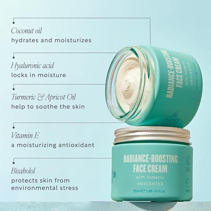 Lucy Bee Face Moisturizer for Sensitive Skin, Certified Organic, Hydrating Face Cream, Aloe Vera & Vitamin E, Formulated Without Fragrance, Dermatologist Approved, Vegan & Palm Oil Free, 1.86 fl oz