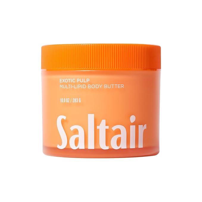 Saltair Multi-Lipid Body Butter – Hydrating 24-Hour Moisture – Body Cream for Soft Skin & Barrier Support – Ceramides, Coconut Oil & Shea Butter for Dry Skin Care – Exotic Pulp, 10oz
