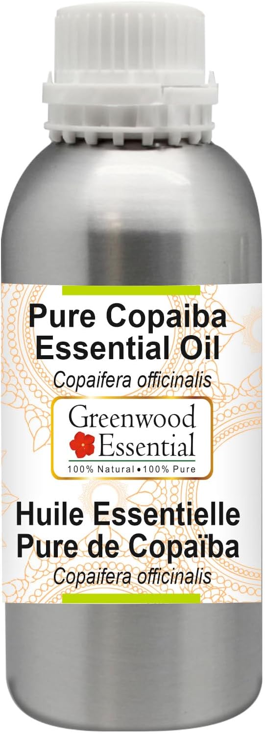 Greenwood Essential Pure Copaiba Essential Oil (Copaifera officinalis) Steam Distilled 1250ml (42.2 oz)