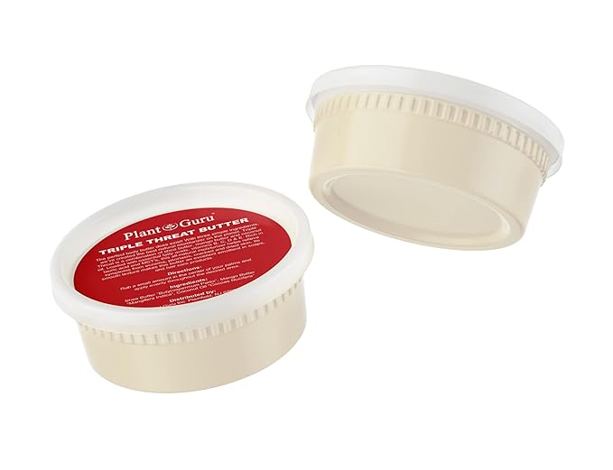 Plant Guru Triple Threat Body Butter 8 oz. - Blend of Shea, Mango & Coconut Oil - 100% Pure Natural Raw Unrefined Moisturizer For Dry Skin, Face And Hair. Great For Lip Balm and Soap Making