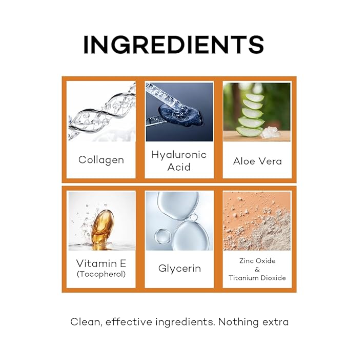 Aloe Vera, Collagen, Hyaluronic, Zinc Oxide, for oily and combination skin Sunscreen Cream, Water Resistant, Ultra-Violet Protection, Broad Spectrum SPF 50 Face and Body Lotion 4.23 fl. Oz.