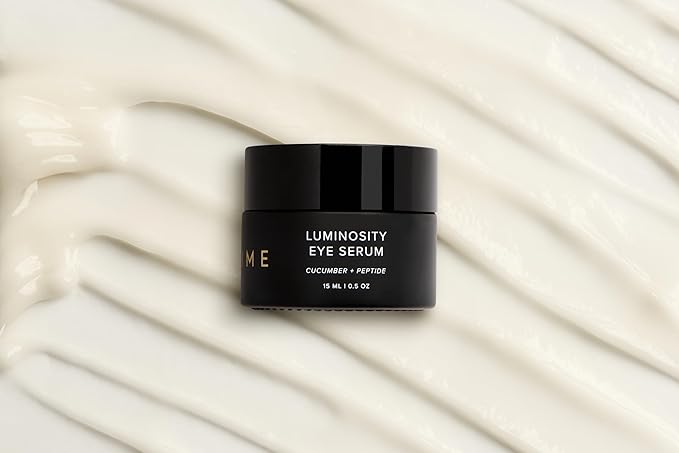 DIME Beauty Luminosity Eye Serum - Caffeine Eye Cream for Dark Circles and Puffiness with Vitamin C, Peptides and Goji Berry, Brightening De-Puffing Treatment, Vegan, Cruelty-Free, 0.5 oz / 15 ml
