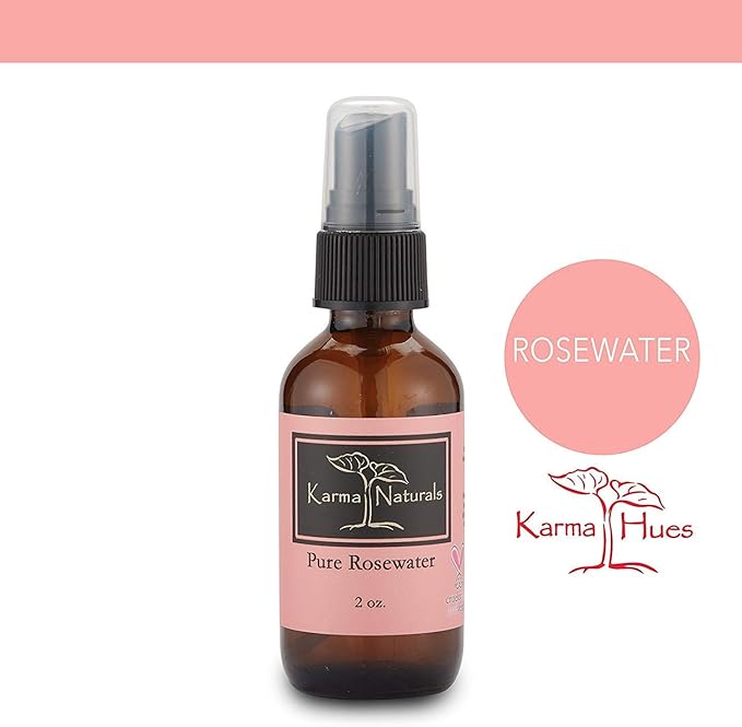 Karma Organic Pure Rose Water Spray Natural Face Toner Anti Toxic Skin Fresher