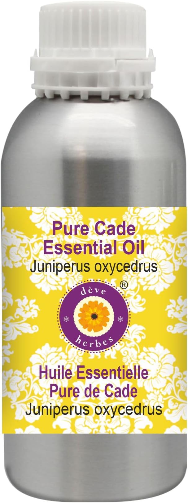 Deve Herbes Pure Cade Essential Oil (Juniperus oxycedrus) Steam Distilled 300ml (10 oz)