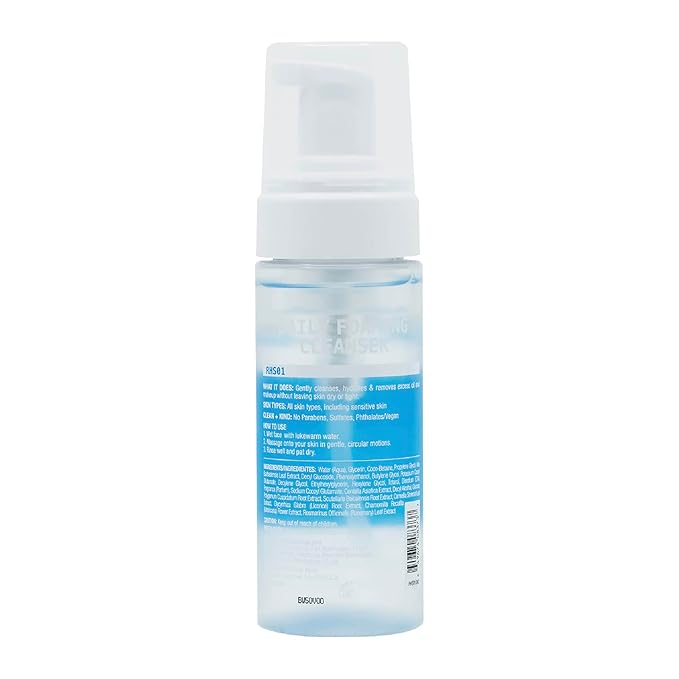 Ruby Kisses Daily Foaming Face Cleanser, Moisture & Balance, Suitable for Sensitive, All Skin Types, Gentle Cleanse & Hydrate, Aloe Vera, Vegan & Cruelty Free, Made in Korea