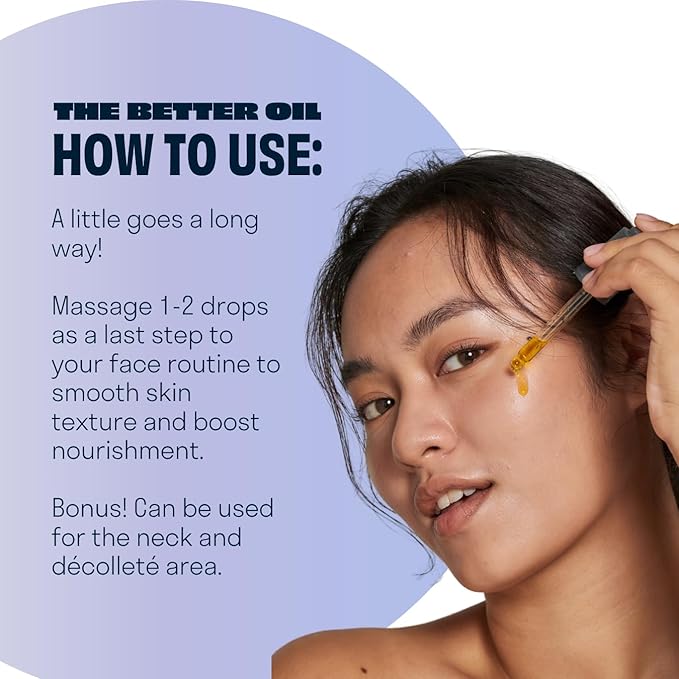 Chemist Confessions The Better Oil -Facial Oil with Squalane, Rosehip & Sea Buckthorn | Hydrating Face Oil for Skin Barrier Support & Daily Skincare Use