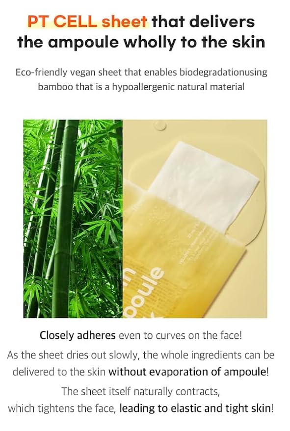 freemay Yellow Vitamin Ampoule Mask 27ml (0.91 fl oz) × 10 Sheets – Vitamin Complex for Hydration & Revitalizing, Vegan Facial Sheet Mask for Nourishing Glow