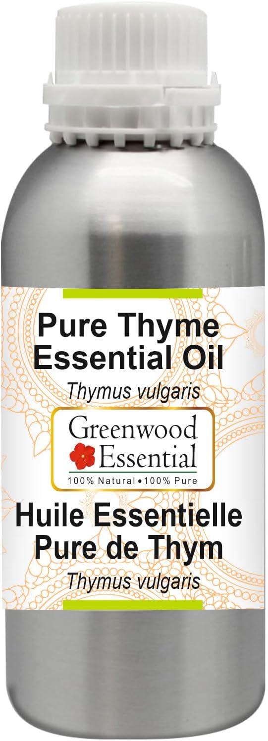 Greenwood Essential Thyme Essential Oil (Thymus vulgaris) Steam Distilled 300ml (10.1 oz)