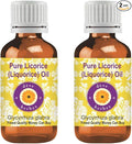 Deve Herbes Liquorice Oil (Glycyrrhiza glabra) | Infused | Pure | Non-Sticky | Lightweight | for Facial Care | Men & Women | 30ml X 2 (2 oz)
