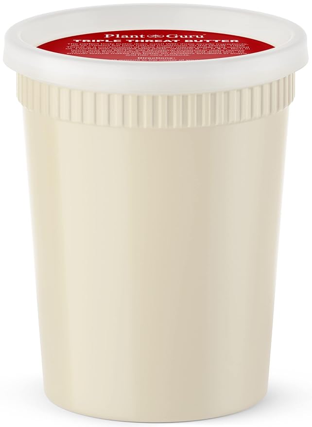 Triple Threat Body Butter 30 oz. / 1.9 lbs. - Blend of Shea, Mango & Coconut Oil - 100% Pure Natural Raw Unrefined Moisturizer For Dry Skin, Face And Hair. Great For Lip Balm and Soap Making