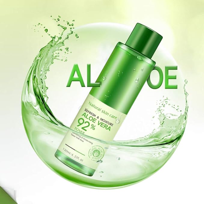 BIOAQUA 92% Aloe Vera Refresh Moisturizing Toner Natural Plant Skin Care 120ml