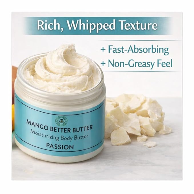 Passion Mango Better Butter – Handmade Whipped Body Butter for Deep Moisture & Soft Skin 7 oz