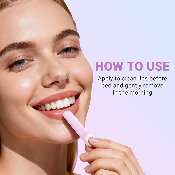 iMethod Lip Mask Overnight - Lip Sleeping Mask for Dry Lips, 8-Hour Hydrating Lip Balm with Hyaluronic Acid, Intense Moisturizing Lip Treatment to Nourish & Repair - Peach