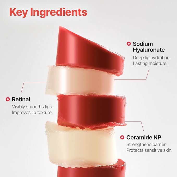 Dr.Different Retinal Lip Balm Clear, Anti-Wrinkle Lip Treatment with Deep Hydration & Long-Lasting Moisture, K-Skincare made by Korean Dermatologist, 0.14oz