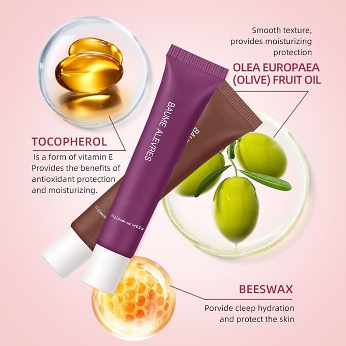 Butter Lip Balm – Ultra-Hydrating Lip Care with Shea Butter & Olive Oil, Soothes Dry Lips with Natural Tint & Gloss Effect,Lip Plumper Moisture & Light Lip Stain Finish #6 Pink Candy