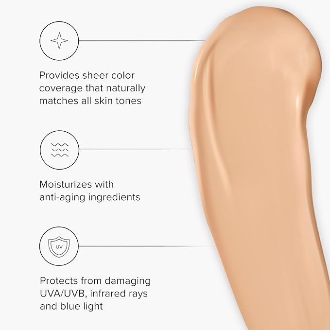 Healthy Skin Lab Protect Tinted Moisturizer SPF 50, Sheer Universal Tint, Lightweight Hydrating Mineral Sunscreen for Face, Hyaluronic Acid, Broad Spectrum Daily SPF, Dermatologist Tested, 1.8 oz