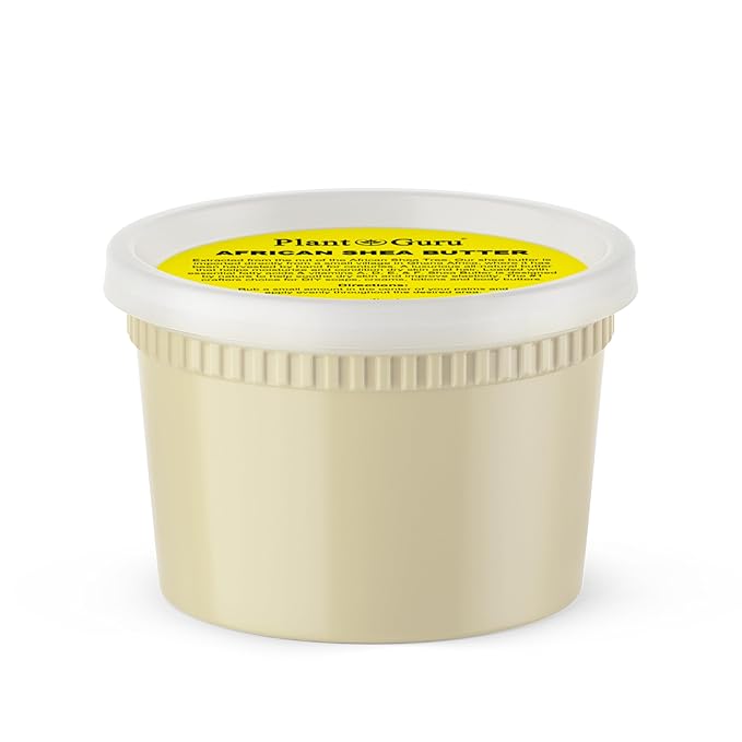 Plant Guru Raw African Shea Butter 16 oz. - 100% Pure Natural Unrefined IVORY - Ideal Moisturizer For Dry Skin, Body, Face And Hair Growth. Great For DIY Soap and Lip balm Making.
