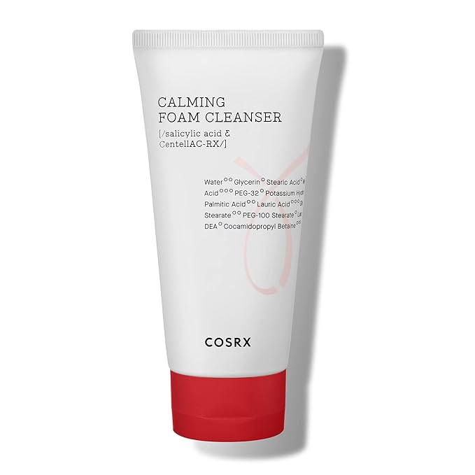COSRX AC Collection Calming Foam Cleanser, 150ml / 5.07 fl.oz | Salicylic Acid Acne Cleanser | Animal Testing Free, Paraben Free, Korean Skin Care