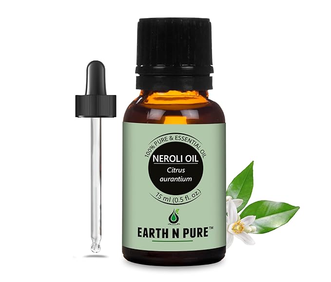 Earth N Pure Neroli Essential Oil Natural and Therapeutic Grade with Glass Dropper 15 ml