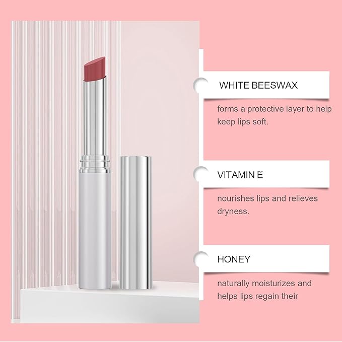 Honest Tinted Lip Balm - Moisturizing Long Lasting Lipstick, Hydrating Natural Lip Gloss with Nourishing Ingredients, Repairing Lip Care for Dry Lips, Dark Pink (0.07oz)