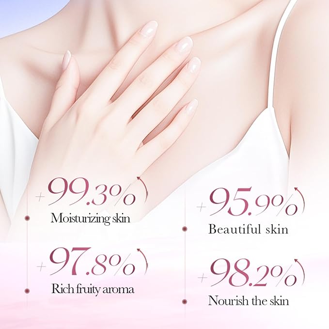 Plant-Based Body Lotion 180g – Light Scent, Non-Greasy Feel, Smooth Application for Daily Care Strawberry One Size