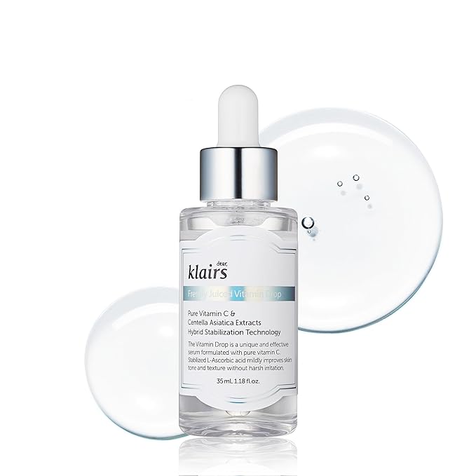 DearKlairs Vitamin C Serum, Gentle 5% Pure Vitamin C & EGF Peptides, for Uneven Skin Tone, Brightening, Dark Spot Care, Sensitive Skin, Non irritating, Korean Skincare 1.18 Fl Oz