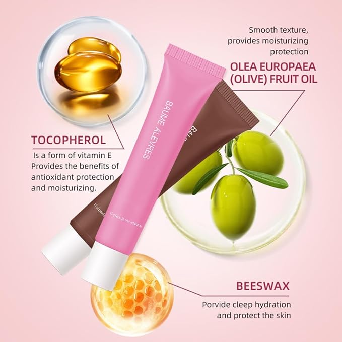 Butter Lip Balm – Ultra-Hydrating Lip Care with Shea Butter & Olive Oil, Soothes Dry Lips with Natural Tint & Gloss Effect, Lip Plumper Moisture & Light Lip Stain Finish #4 Pink Candy