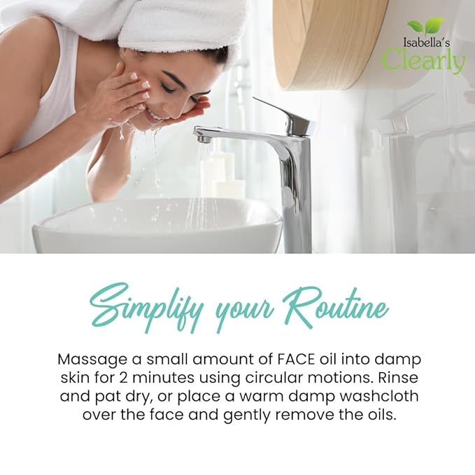 Clearly FACE, Natural Oil Cleanser Face Wash and Makeup Remover | Gentle Cleansing Oil with Avocado, Argan, Blue Tansy and Vegan Squalane | Pure & Toxin-Free, Water Free, Made in USA