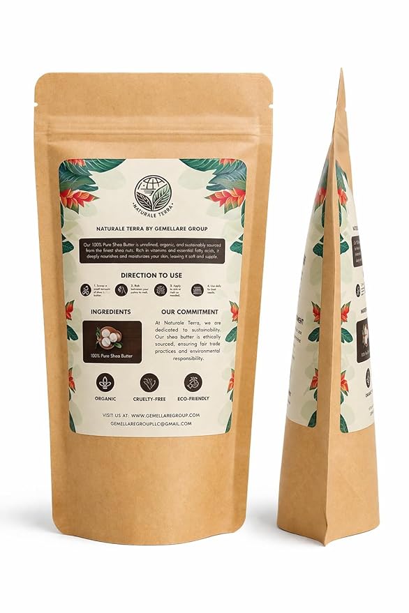 Raw African Shea Butter 250g (8.8oz) – 100% Pure Unrefined Organic, Moisturizer for Skin, Face, Hair & Body – Ethically Sourced from Ghana Women Cooperatives