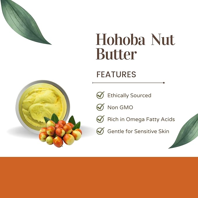 SULU ORGANICS Golden Jojoba Butter- 100% Pure Unrefined Cold Pressed Simmondsia Chinesis Butter (16 oz)