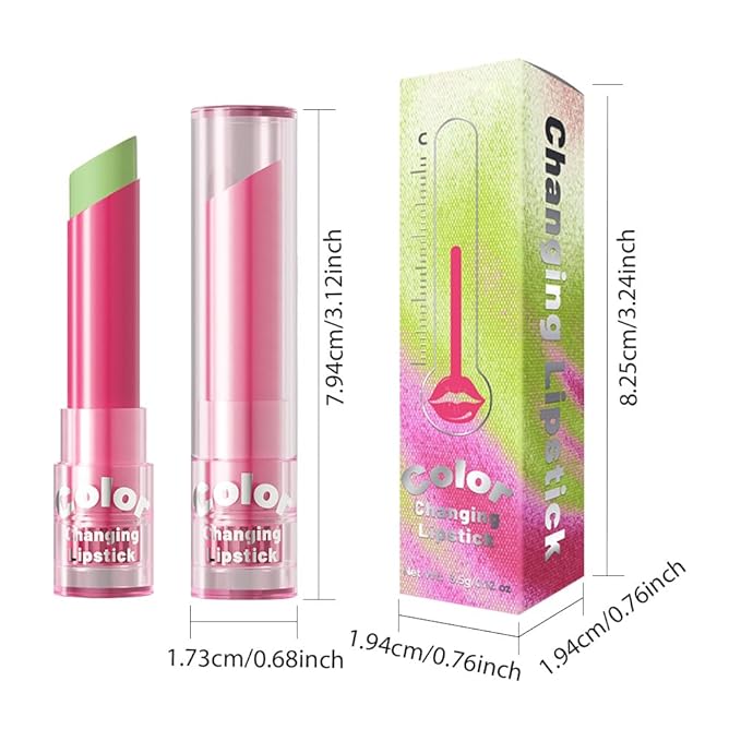BINGBRUSH Color Changing Lipstick Set, PH Lip Balm Mood Lipstick, Natural Color-Changing Tint with Deep Moisture, Long Lasting Personalized Lip Gloss for Daily Wear or Gifts (04# Mint Crush)