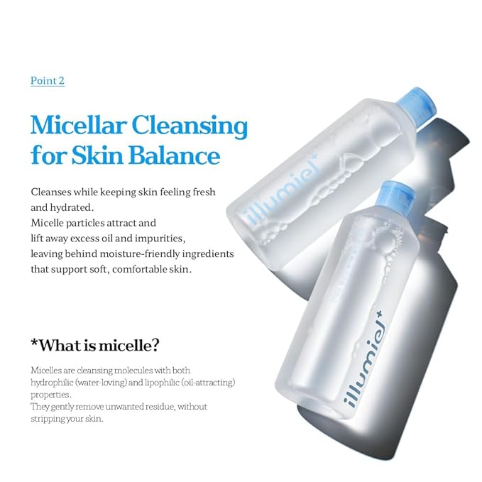 Mild Clear Cleansing Water for Makeup Removing with caulerpa lentillifera extract & Panthenol [Vegan & Korean Skincare] – 13.52 fl. oz.