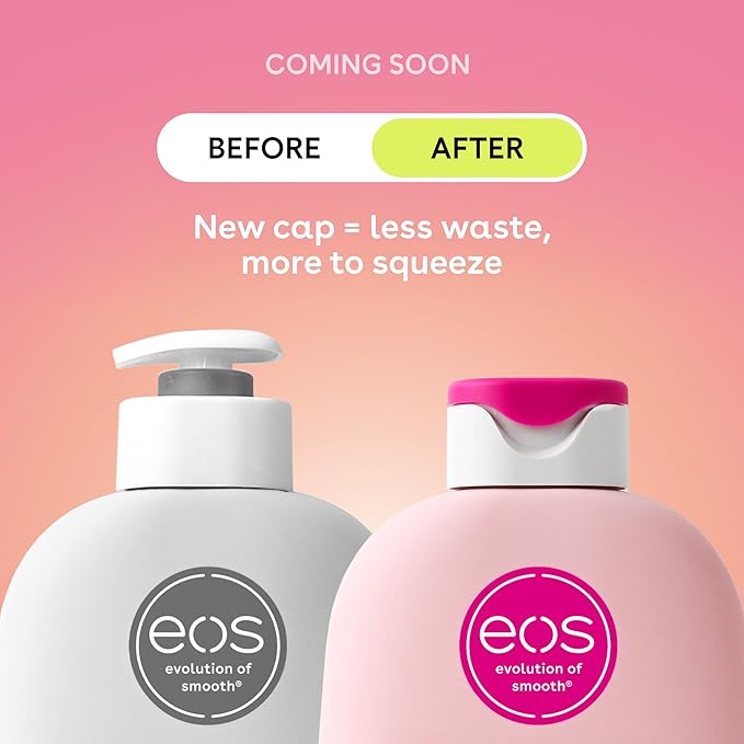 eos Shea Better Body Lotion Jasmine Peach, 24-Hour Moisture Skin Care, Lightweight & Non-Greasy, Natural Shea, Vegan, 16 fl oz