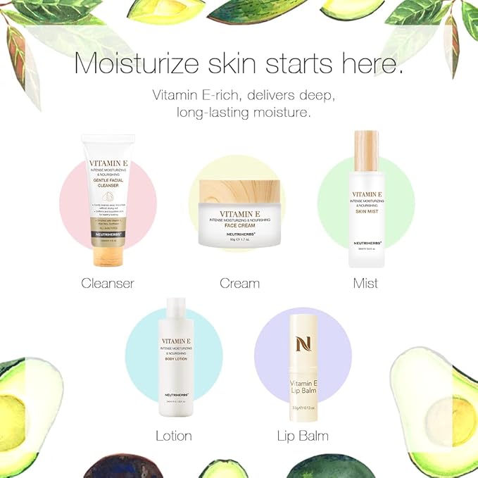 Neutriherbs Face Cleanser with Vitamin E, Gentle Facial Cleanser for Daily Clean and Purify, Face Wash Fit for All Skin Type, 4 fl.oz