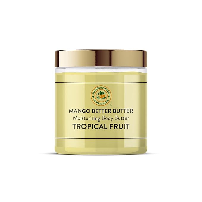 Mango Better Butter Moisturizing Body Butter – Tropical Fruit Scent | Handmade Whipped Body Butter for Dry Skin | Shea Butter Heaven