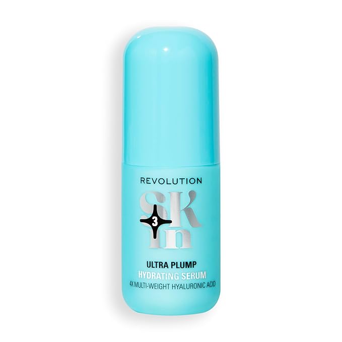 Revolution Skin, Ultra Plump Multi-Weight Hyaluronic Acid Hydrating Face Serum, Plumps & Smooths Skin, Vegan & Cruelty-Free, 1.01 fl oz
