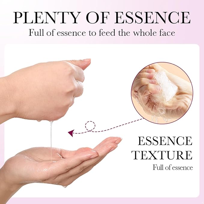 Hydrating Facial Mask Sheet Set of 5, Moisturizing Face Mask for Smooth and Supple Skin, Refreshing Self Care Beauty Grape Seed One Size