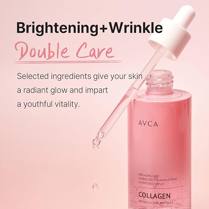 AVCA Collagen & Multi-Peptide Firming Serum 100ml (3.38 fl oz) – Elasticity-Boosting, Deep Hydration Facial Care | Korean Skincare