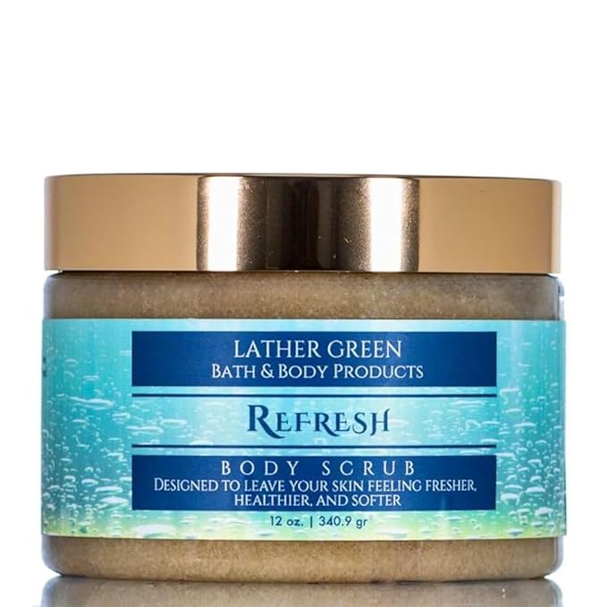 Exfoliating Sugar Body Scrub, Nourishing and Brightening Skincare Formula for Smooth, Radiant Skin, Hydrates & Revitalizes All Skin Type, 12 oz (12 OZ, Refresh Sugar)