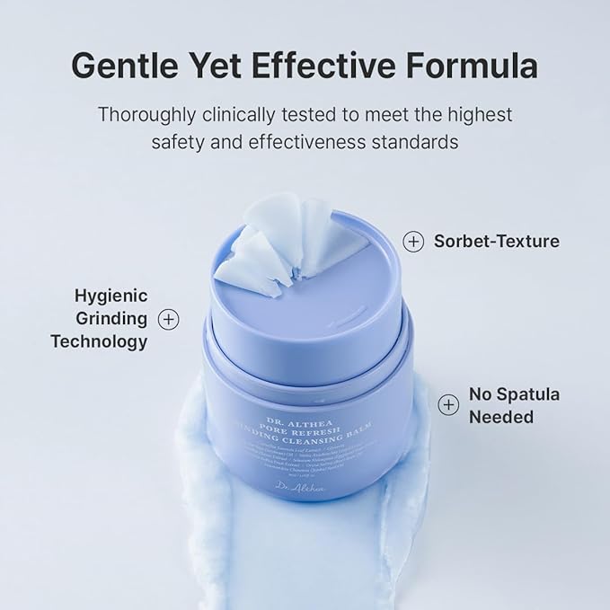 Dr.Althea Pore Refresh Grinding Cleansing Balm | Pore Cleanser with Green Tea Extract | Hygenic One-Step Makeup Cleansing Cream | For All Skin Types | Korean Vegan Skin Care | 1.69 Fl Oz