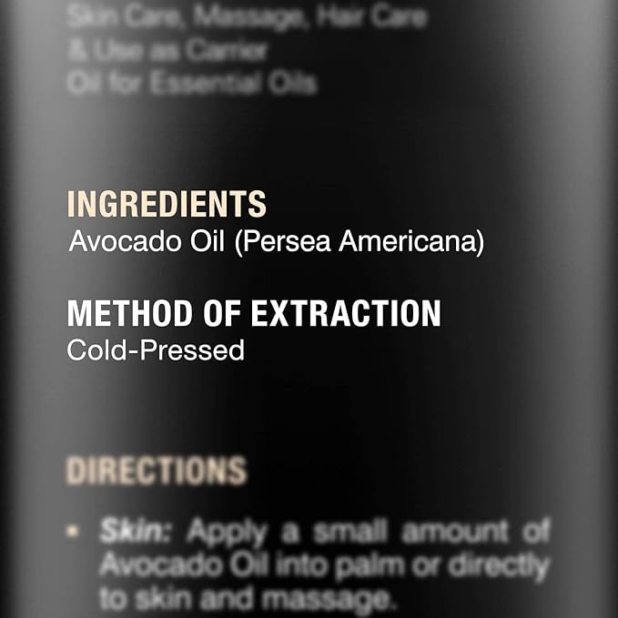 Majestic Pure Avocado Oil - 100% Pure & Natural - Premium Grade, Cold-Pressed, Hexane-Free Carrier Oil for Skin, Hair and Body - Moisturizing Skin, Hair and Scalp - 16 Fl Oz