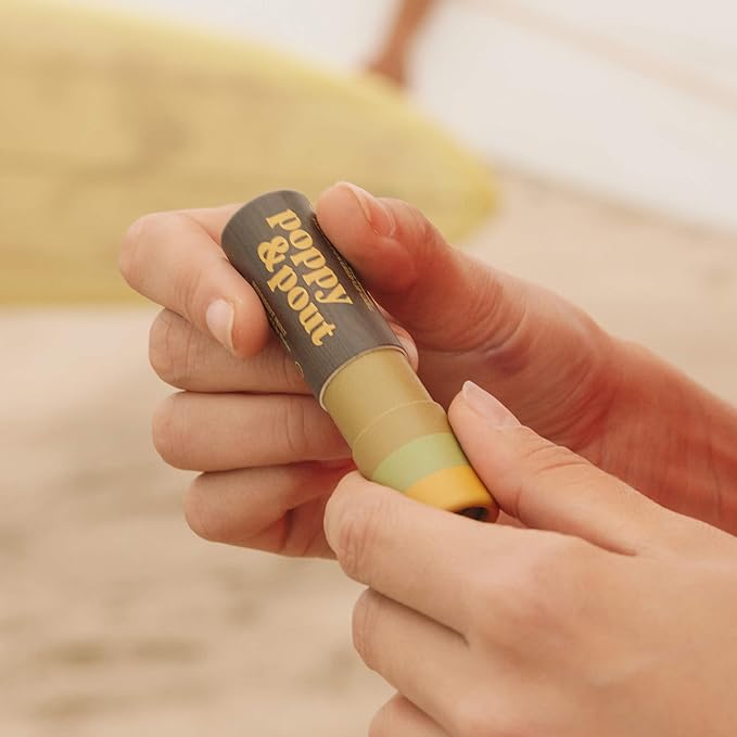 Poppy & Pout Midnight Mint Jumbo Lip Balm | All Natural Lip Balms & Moisturizers | Hydrates with Beeswax, Vitamin E, Organic Coconut Oil | Cruelty-Free | Lip Balm in Recyclable Cardboard Tube
