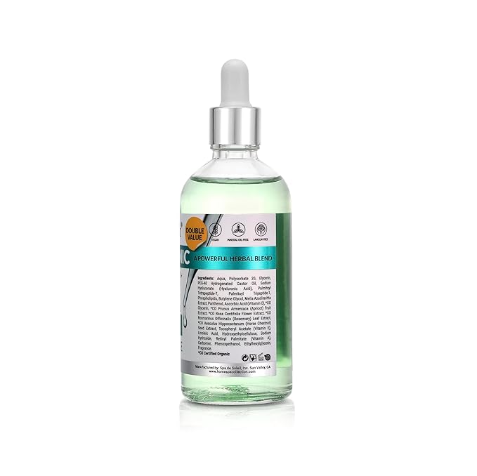 Dermatouch Hyaluronic Acid Serum With Peptides, Rose Extract, and Vitamin C, A, & E, Daily Herbal Face Serum With Vitamins and Antioxidants, Clean Skin Care, Vegan, Non GMO, Made in USA, 3.3 Fl Oz