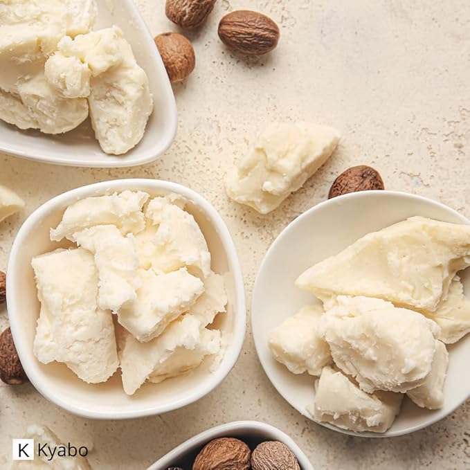 Kyabo New Pure African White Ivory Shea Butter 5Lbs Premium 100% Natural Virgin RAW Organic Grade A Unrefined Ghana Skin Beauty Care Face Body Hair Scalp Non GMO Natural Karite Organics