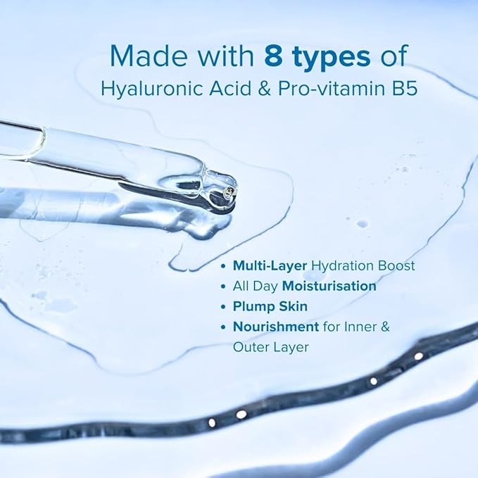 Hyaluronic Acid Serum 2% +Vitamin B5 for Face | Hydrates,Visibly Plumps Skin| All Skin Types | With 8 types of Hyaluronic Acid for Skin Moisture and Anti Aging | Hydrating Serum 1.01oz